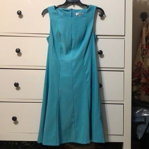 AQUA FIT AND FLARE DRESS
